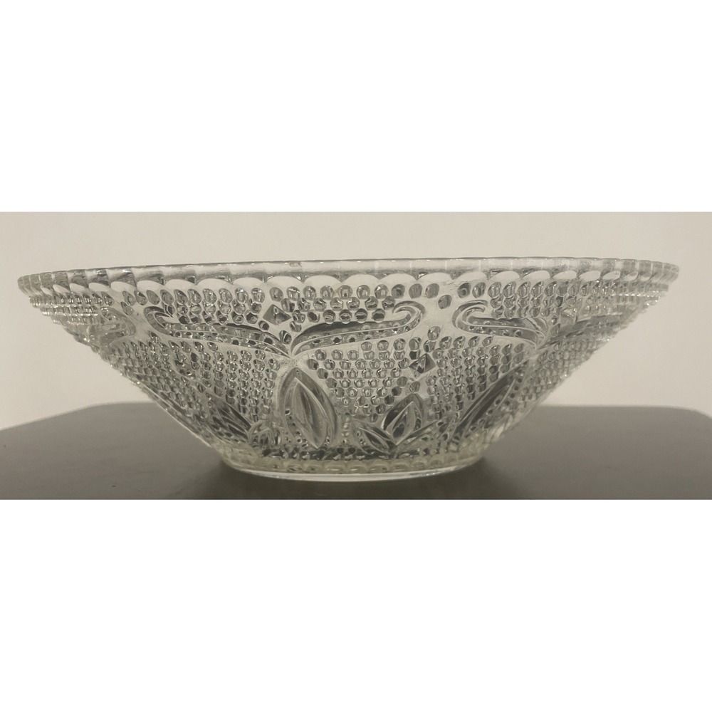 Vintage 1940's HERITAGE HOBNAIL Federal Glass Fruit Serving Bowl 10.5" - Picture 4 of 5